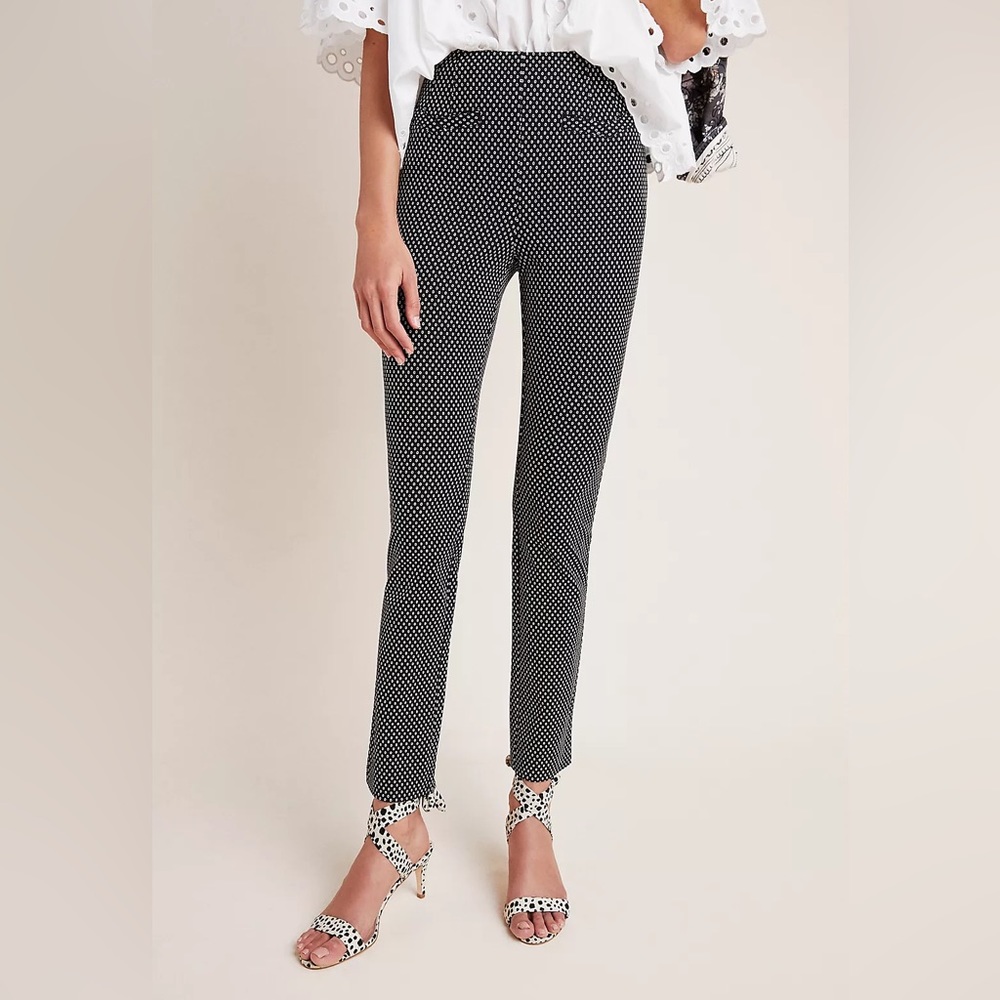 NWT Anthropologie Essential Slim Black Trousers